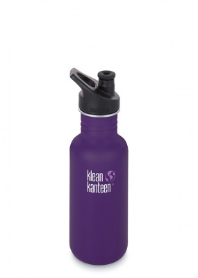 Klean Kanteen Stainless Steel Bottle - 532ml/18oz (Sport Cap)