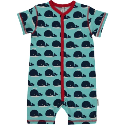 Maxomorra Whale Short Romper