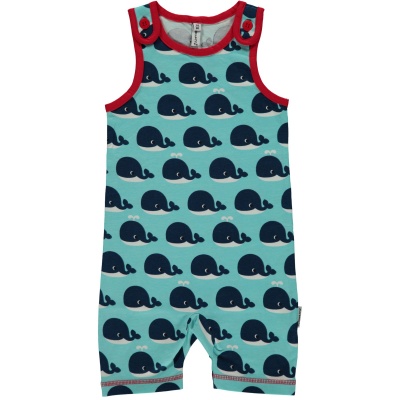 Maxomorra Whale Short Dungarees