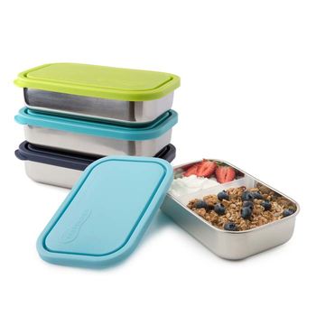 Divided Rectangle Stainless Steel Container