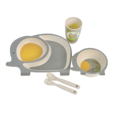 Kids Bamboo Dinner Set - Elephant