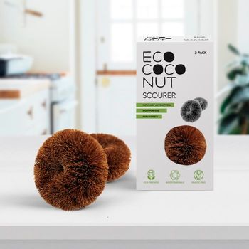 EcoCoconut Coconut Fibre Scourers - Pack of 2