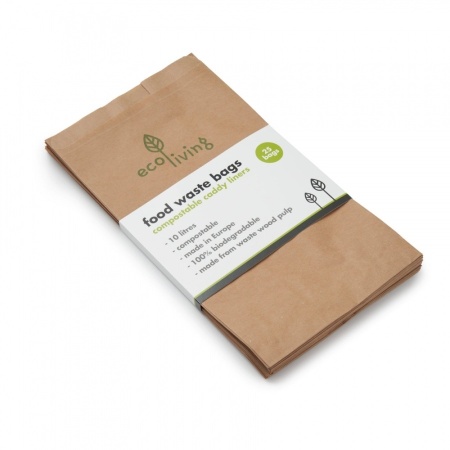 25 Compostable Food Waste Paper Bags