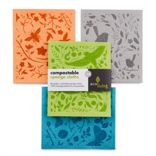 Compostable Sponge Botanical Garden Cleaning Cloths