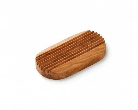 ecoLiving Grooved Olive Wood Soap Dishes