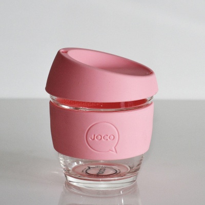 JOCO Cup Reusable Coffee Cup 8oz - Strawberry Pink