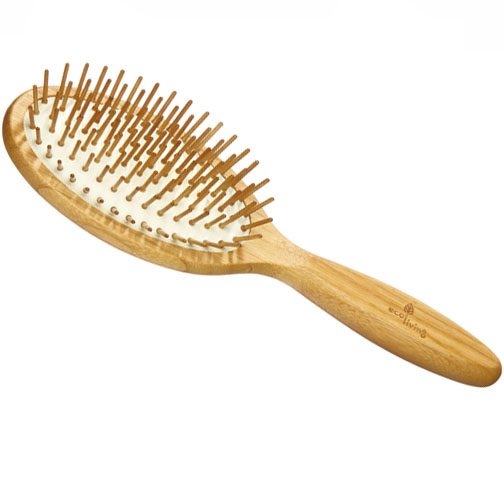 Bamboo Hairbrush - With Wooden Pins (Oval)