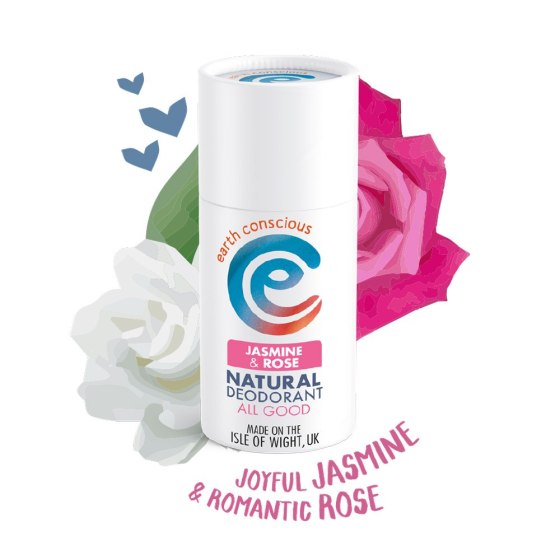 Earth Conscious Natural Organic Deodorant Stick - Jasmine & Rose
