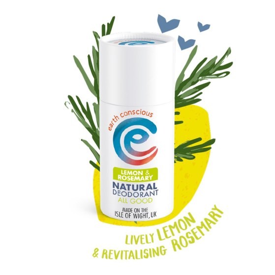 Earth Conscious Natural Organic Deodorant Stick - Lemon & Rosemary