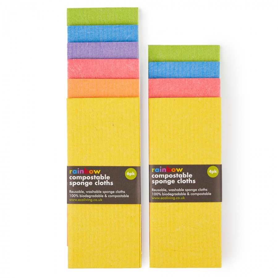 Compostable Sponge Cleaning Cloths (Rainbow)