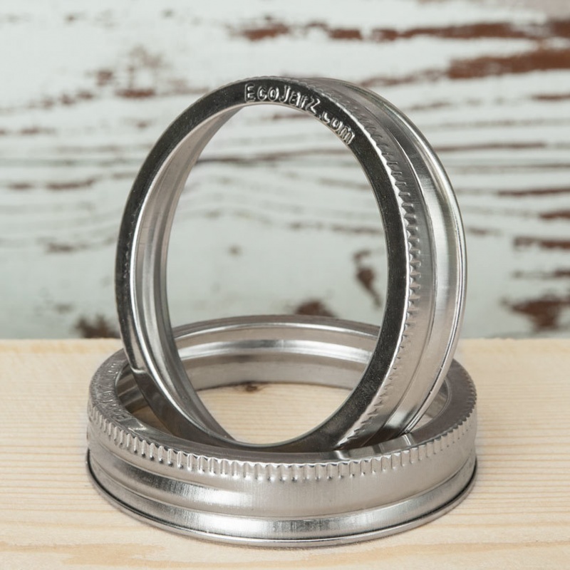 EcoJarz Stainless Steel Mason Jar Bands boobalou.co.uk