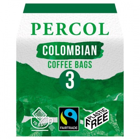 Percol Fairtrade Plastic Free Ground Coffee Bags