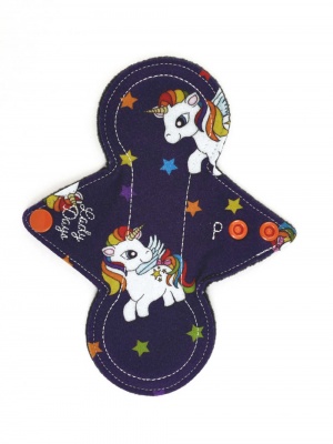 7'' Reusable Panty Liner - Rainbow Unicorns