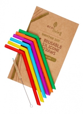 Reusable Bent Glass Straws 8mm Glass Drinking Straws with 2 Cleaning Brushes Non-Toxic Juices Multicolor BPA Free Glass Straws for Smoothies 12 Packs Shakes Beverages 