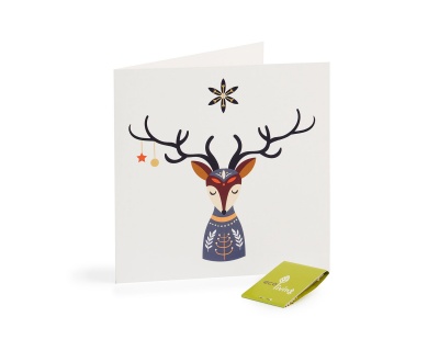 Recycled Christmas Cards - Scandinavian Folk